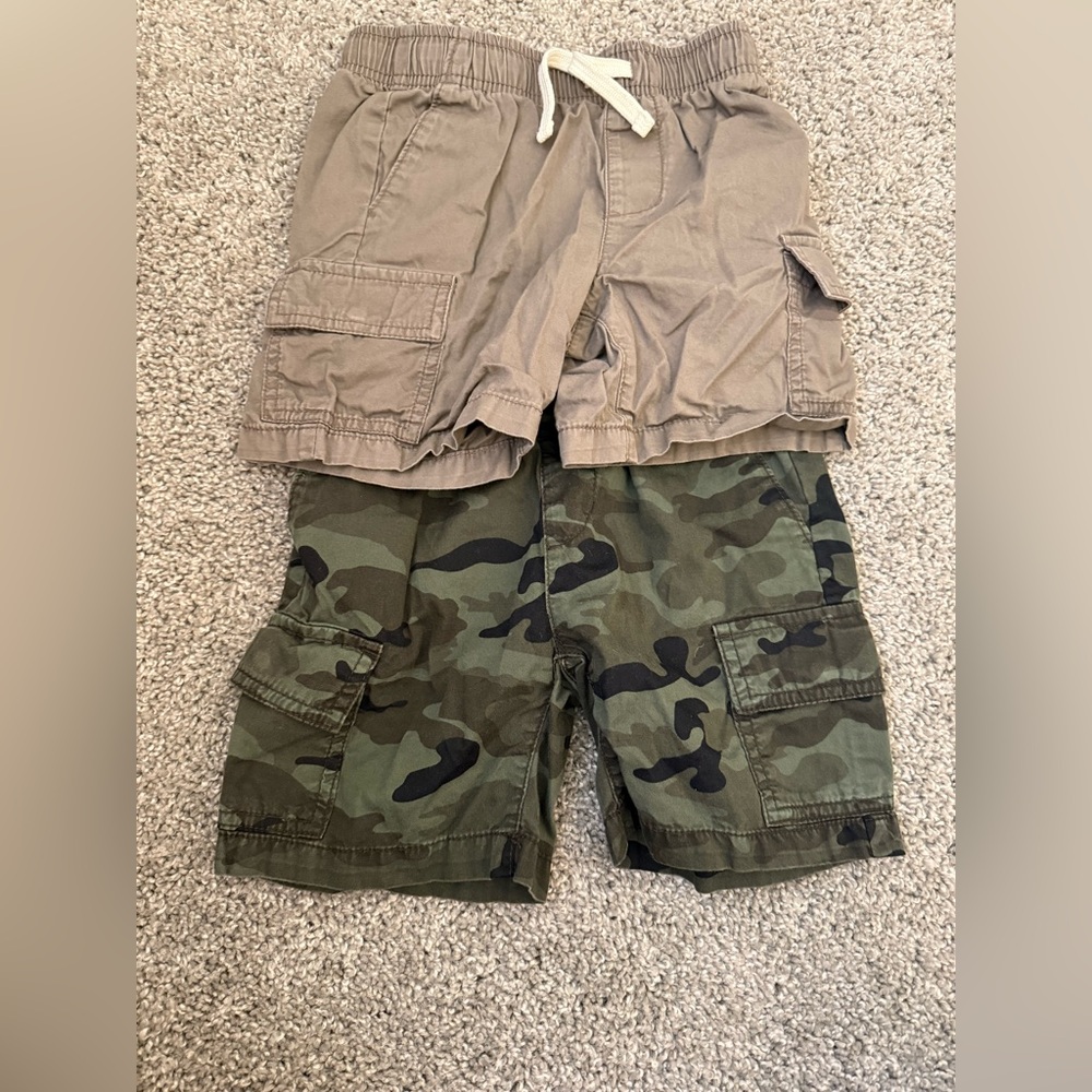 Camouflage and tan Cargo  Shorts